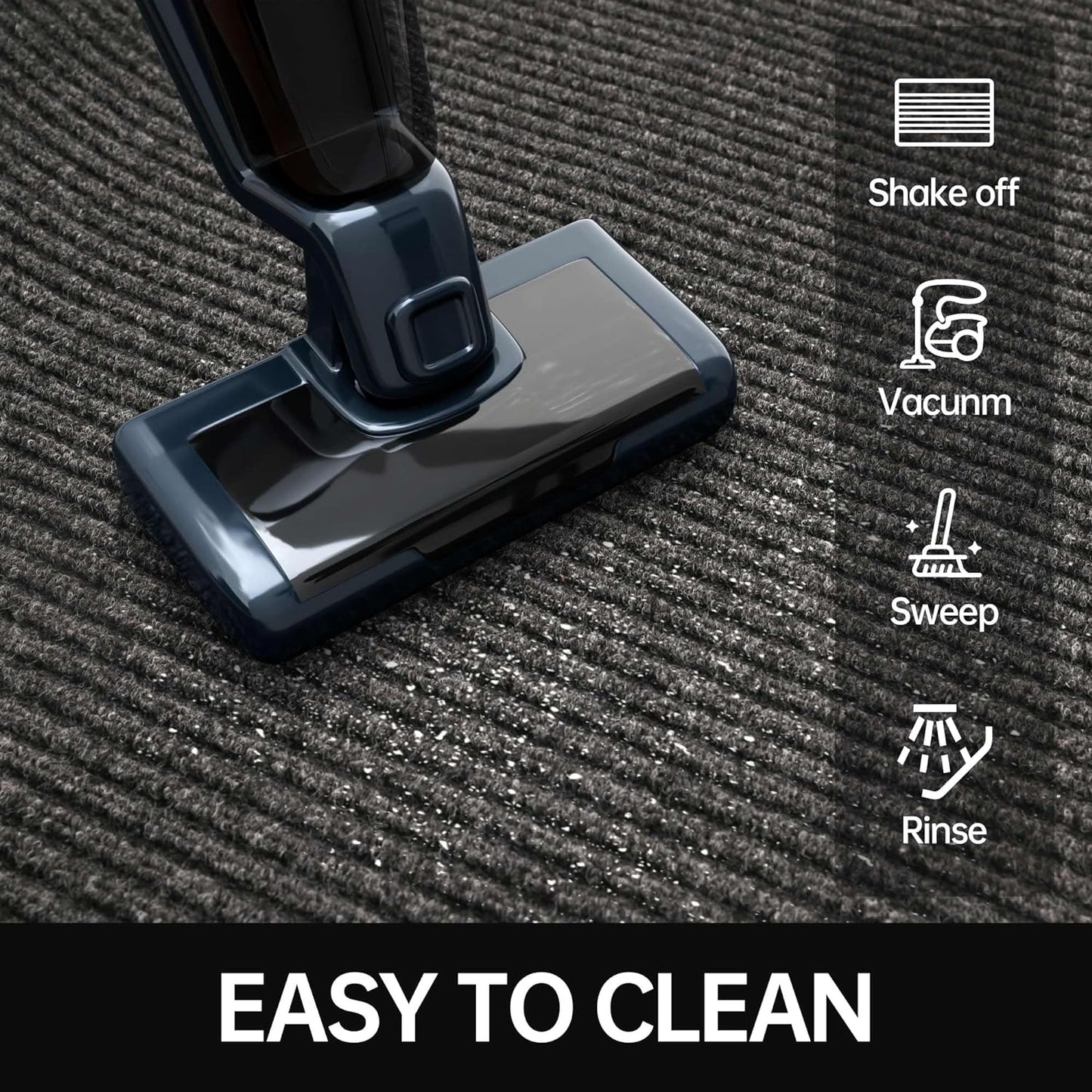 Front Door Mat, 2' x 4' Heavy Duty Indoor Outdoor Door Mat for Entryway, Commercial Door Mats Entrance, Low Profile Welcome Mats Non-Slip, Durable Rubber Backing Entry Mat for Patio, Home