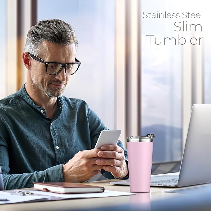 SIPX™ Triple-Insulated Tumblers - 16oz. Premium Modern Tumbler With Lid, insulated Cup Keeps Hot For 6 Hours, Stainless Steel Tumbler Made Of Sustainable Material, Coffee Travel Mug For Home & Office