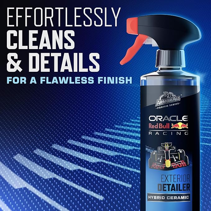Armor All Podium Series 3-Piece Car Wash & Detail Kit Developed with Oracle Red Bull Racing, Includes Hybrid Ceramic Wash & Shine, Exterior Detailer Spray, and Interior Detailer Spray, 16 fl oz Each