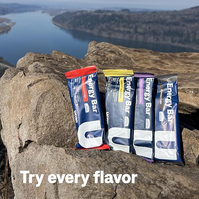 UCAN Energy Bars | Low Sugar, Low Calories | Gut Friendly, Caffeine-Free, Vegan, Non-GMO, No Soy, Keto Friendly | Running, Cycling, Fitness, Pre & Post Workout | Salted Peanut Butter 12 Count