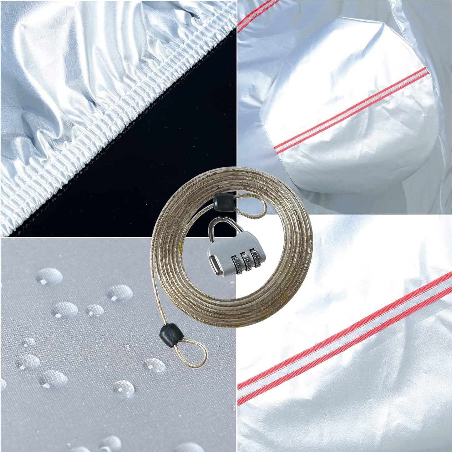 Tecoom Car Covers for Automobiles Door Zipper/Lock Universal Fit Sedan Toyota Camry, Honda Accord, Chevy Malibu, Kia Optima, Hyundai Sonata Nissan Altima Volkswagen Passat Ford Fusion Buick Regal