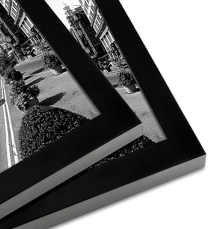 Americanflat 11x17 Picture Frame in Black - Legal Sized Paper Display - Composite Wood with Shatter Resistant Glass - Horizontal and Vertical Formats for Wall (2-Pack)