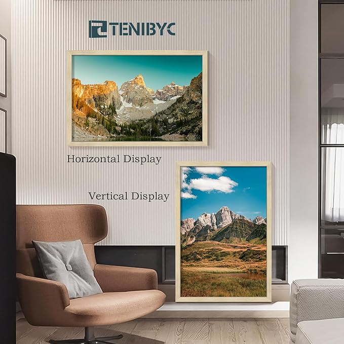 24x36 Poster Frames Set - 3 Pack - Natural Oak Wood - Display Wall Posters, Gallery Displays, Large Photos & Puzzles - Wall Decor