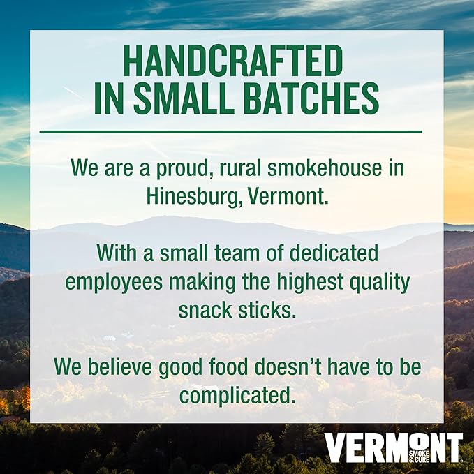 Vermont Smoke & Cure Meat Sticks - Oven Roasted Turkey - Protein Snacks, No Antibiotics or Added Hormones, Hiking Snacks- 1 oz, 24-Pack