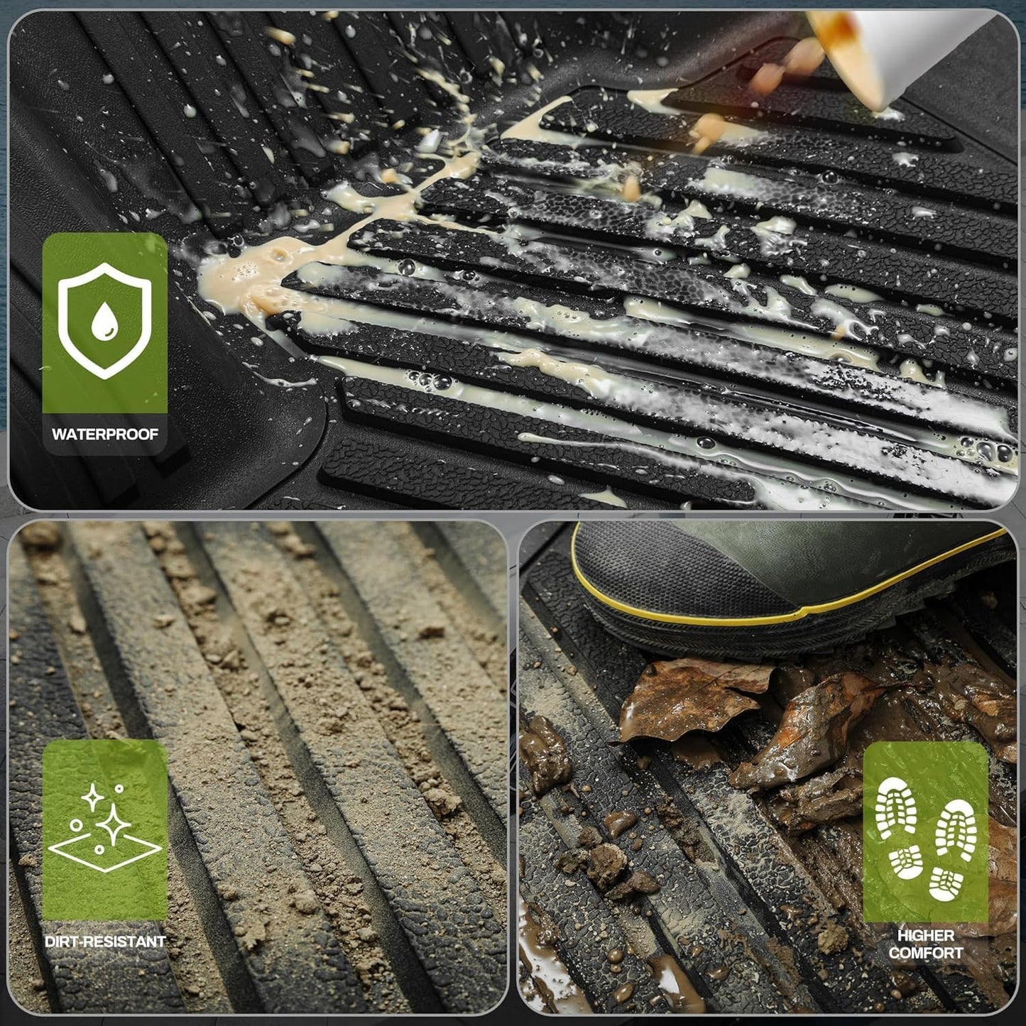 Floor Mats & Cargo Liner Fit for Honda CR-V Hybrid 2026 2025 2024 2023, TPE All Weather Custom Fit for Honda CRV Hybrid Floor Liners and Trunk Mat, 1st & 2nd Row Cargo Mat Car Mats Set Accessories