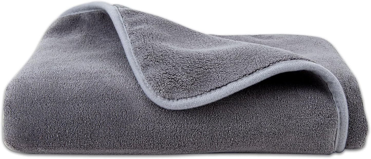 Amazon Basics Microfiber Car Drying Towel, 36"L x 25"W, Gray