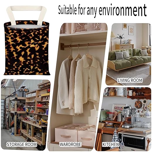 Car Garbage Can, Seat Back Hanging Cute Car Trash Can Bag, Car Organizer and Storage Bag for Travelling, Outdoor Cute Yellow Black Pattern