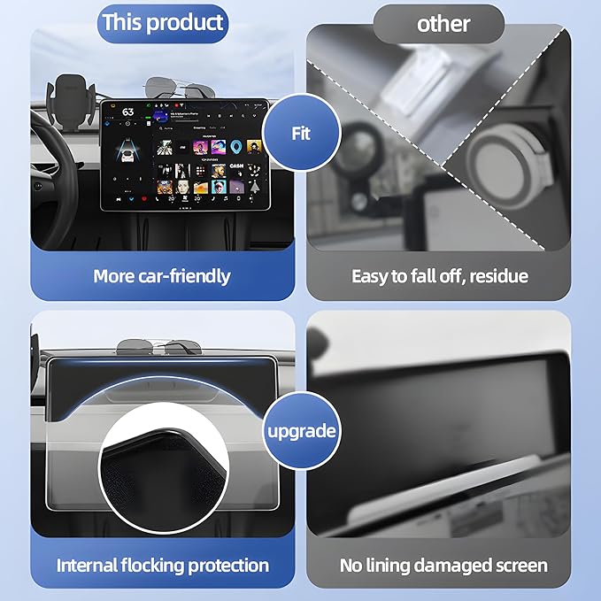 Tesla Model Y Juniper Phone Mount Accessory 2025-2026，Model 3 Phone Holder Highland (2024+)| Next-Gen | Slim Dock | Enhanced Grip