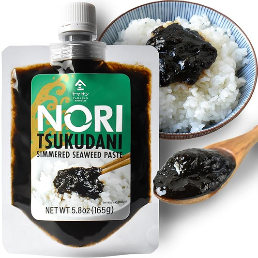 YAMASAN KYOTO UJI Japanese Nori Tsukudani Simmered Seaweed Paste, Umami and Sweet, Vegan, Low Fat, Versatile Condiment for Topping Rice and Various Dishes, Made in Japan 165g(5.8oz)