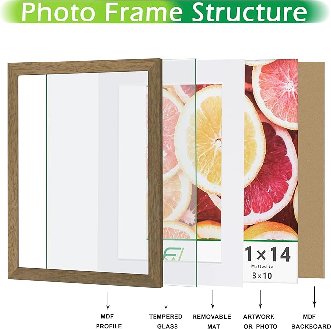 FrameWorks 2-Pack, 4x6 Picture Frame, Dark Oak – Classic Wooden Photo Frame with Tempered Glass, Modern Matte Finish for Prints, Posters, Certificates & Wall Decor – Gallery-Ready