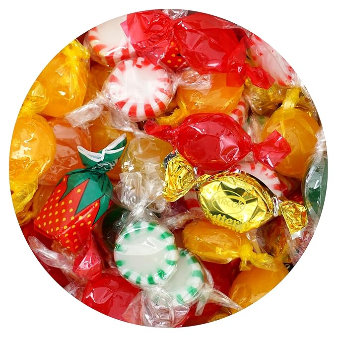 Arcor Hostess Mix, 1 Pound Bulk Candy (Approx. 75 pcs.), Arcor Candy, Old Fashioned Hard Candy Assortment, Butterscotch, Strawberry Candy, Cinnamon Discs, Peppermints