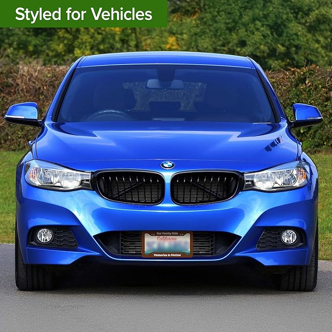 Custom License Plate Frame, Personalized Text License Plate Holders Metal for Front Car Colors Tag, 6.5 x 12.5 Inch, Weather Resistant, Made in USA My Sign Center