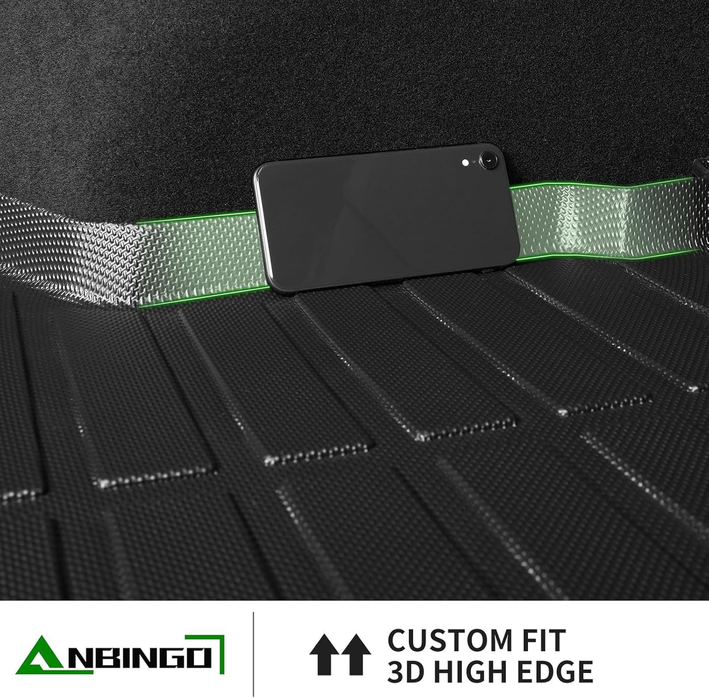 ANBINGO®-Floor Mats & Cargo Liner for 2014-2023 Jeep Cherokee (Not Fit Grand Cherokee) 2Row Floor Mat & Trunk Mats All Weather Rubber Mats Liner Accessories Black