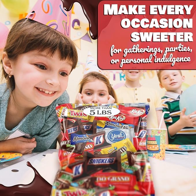 Assorted Chocolate Candy Variety Pack - Assorted Bulk Chocolate Mix - Individually Wrapped Party Chocolate Assortment - Chocolate For Every Occasion More Than 5 Pounds
