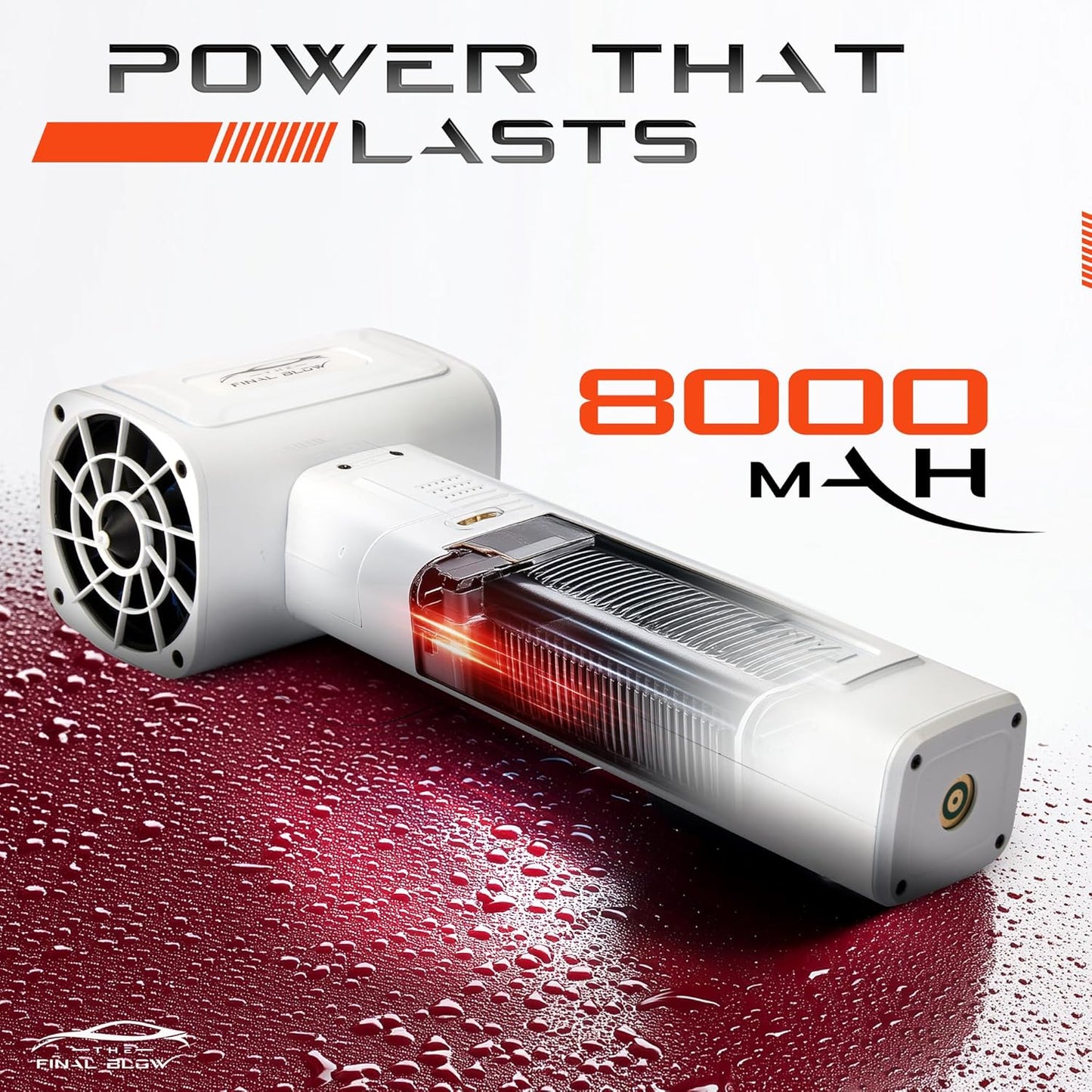 Car Dryer Air Blower | US Brand | Turbo Jet Blower for Drying | Jet Dry Your Car After Wash/No More Scratches | Longest Lasting Handheld Air Dryer (8000mAH Battery) | No Water Spots