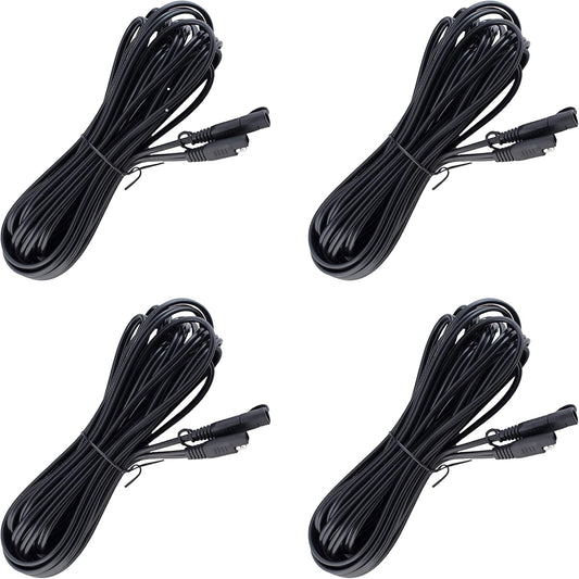 Battery Tender 12 Foot Extension SAE Cable 4 Pack - Designed for Use with Battery Tender Chargers - Quick Connect Plugs for Easy Connection to Motorcycle, Cars, ATVs and More - 081-0148-12-BG4