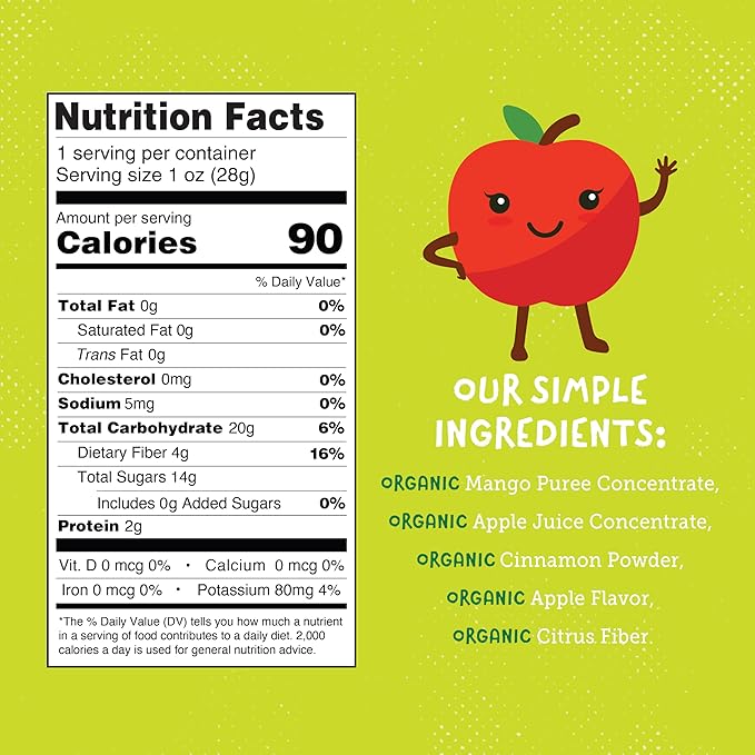YOU LOVE FRUIT - APPLE & CINNA-SIDEKICK All Natural Fruit Snacks, Healthy Snack Pack, Real Fruit! Gluten Free, Non GMO, Vegan, Low Carb, Low Fat, Kosher, Variety Pack, Great For Adding To Gift Box, 1.0 oz (Pack of 12)