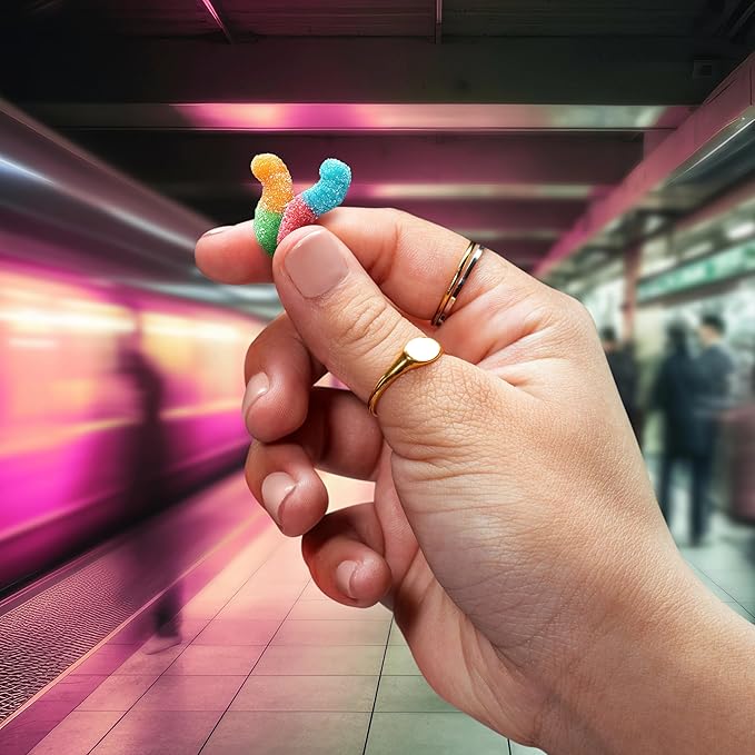 Trolli Mini Sour Brite Crawlers Candy, Cherry-Lemon, Strawberry-Grape & Orange-Lime, Sweet and Sour, Gummy Worms, 18 oz (30 ct)