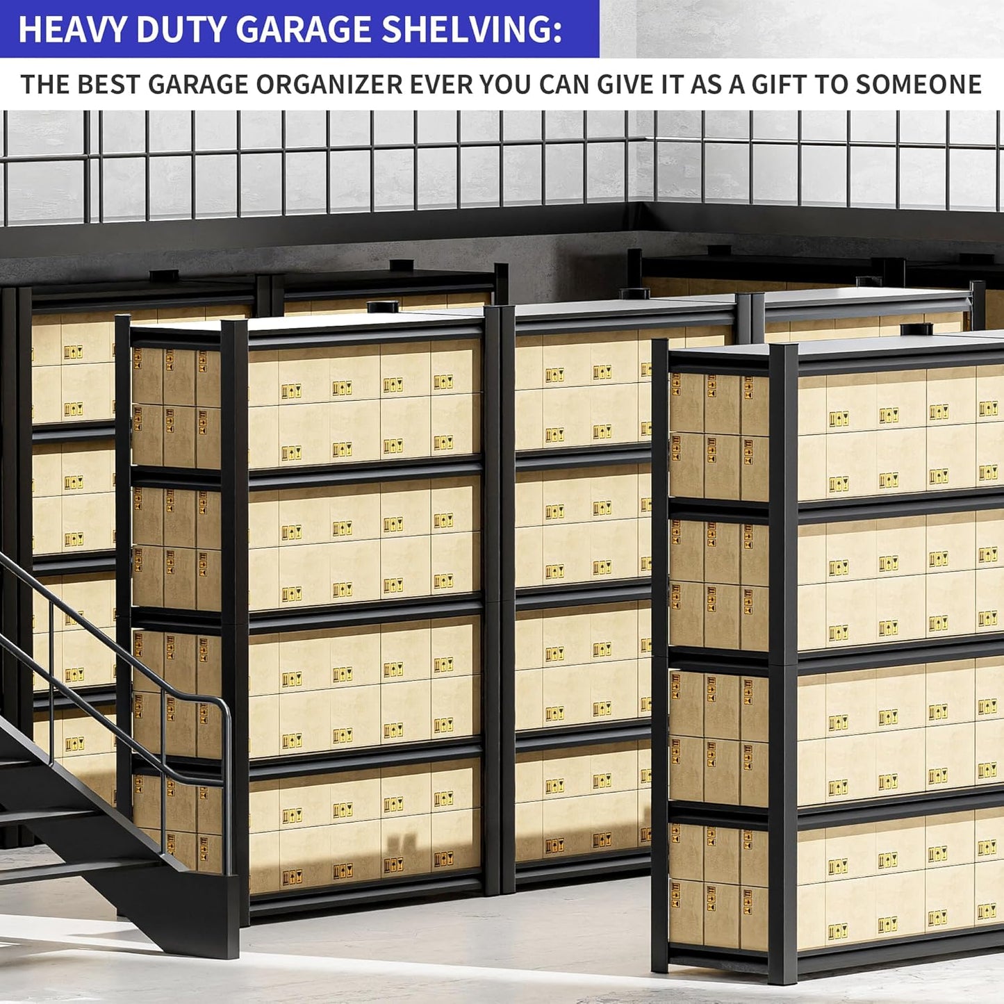 Garage Shelving,5 Tier 72"X47.2"X23.6"Inches,Storage Shelves Heavy Duty Thickened Metal Shelves Shelving Units and Storage,Garage Shelves Unit for Basement Metro