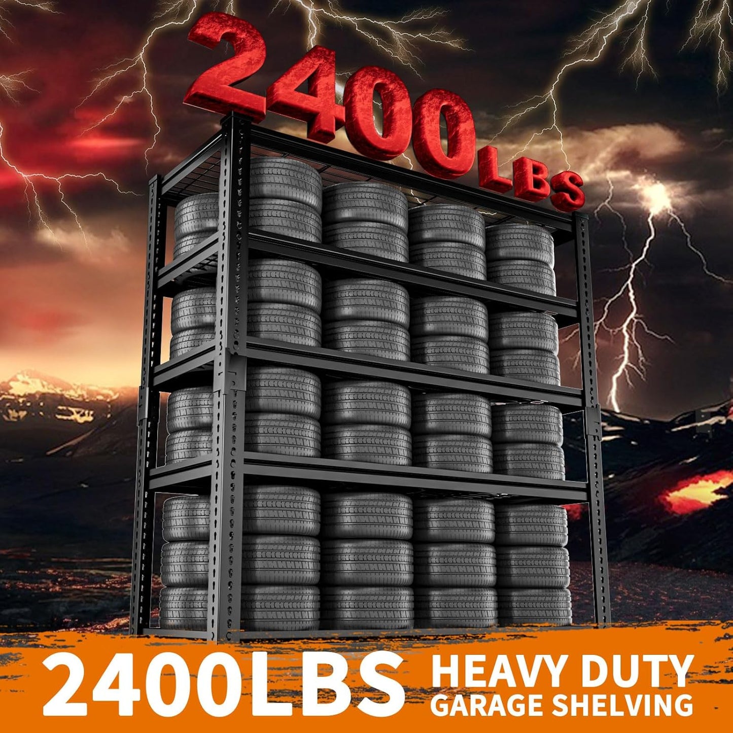 Storage Shelves Heavy Duty, 3 PCS 36"L x 16"W x 72"H Garage Wire Shelving Unit Loads 2400LBS, 5-tier Adjustable Metal Industrial Utility Shelf Rack for Kitchen, Laundry, Pantry, Warehouse, Basement