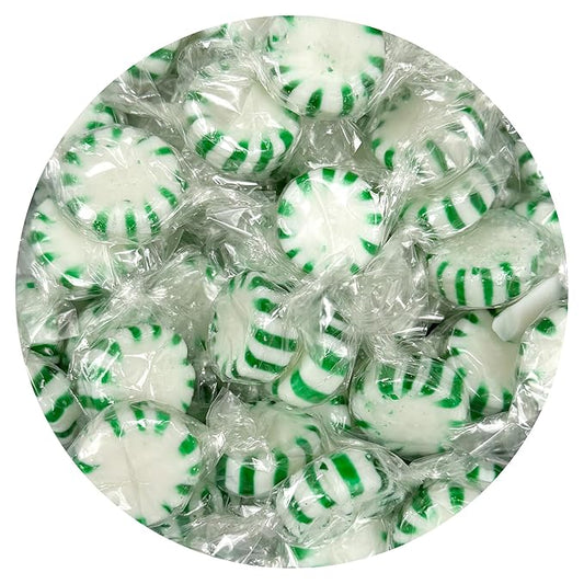 Arcor Starlight Spearmint Candy, 2 Pound Bulk Spearmint Hard Candy (Approx. 150 pcs.), Green Mints Individually Wrapped Spearmints, Green Candy