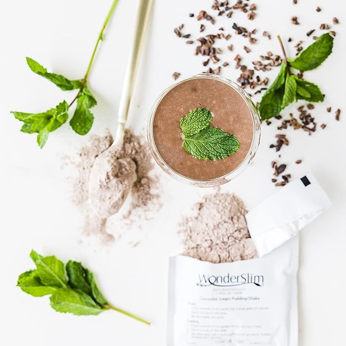 WonderSlim Meal Replacement Shake, CocoMint Cream, 15g Protein, 24 Vitamins & Minerals, Gluten Free (7ct)