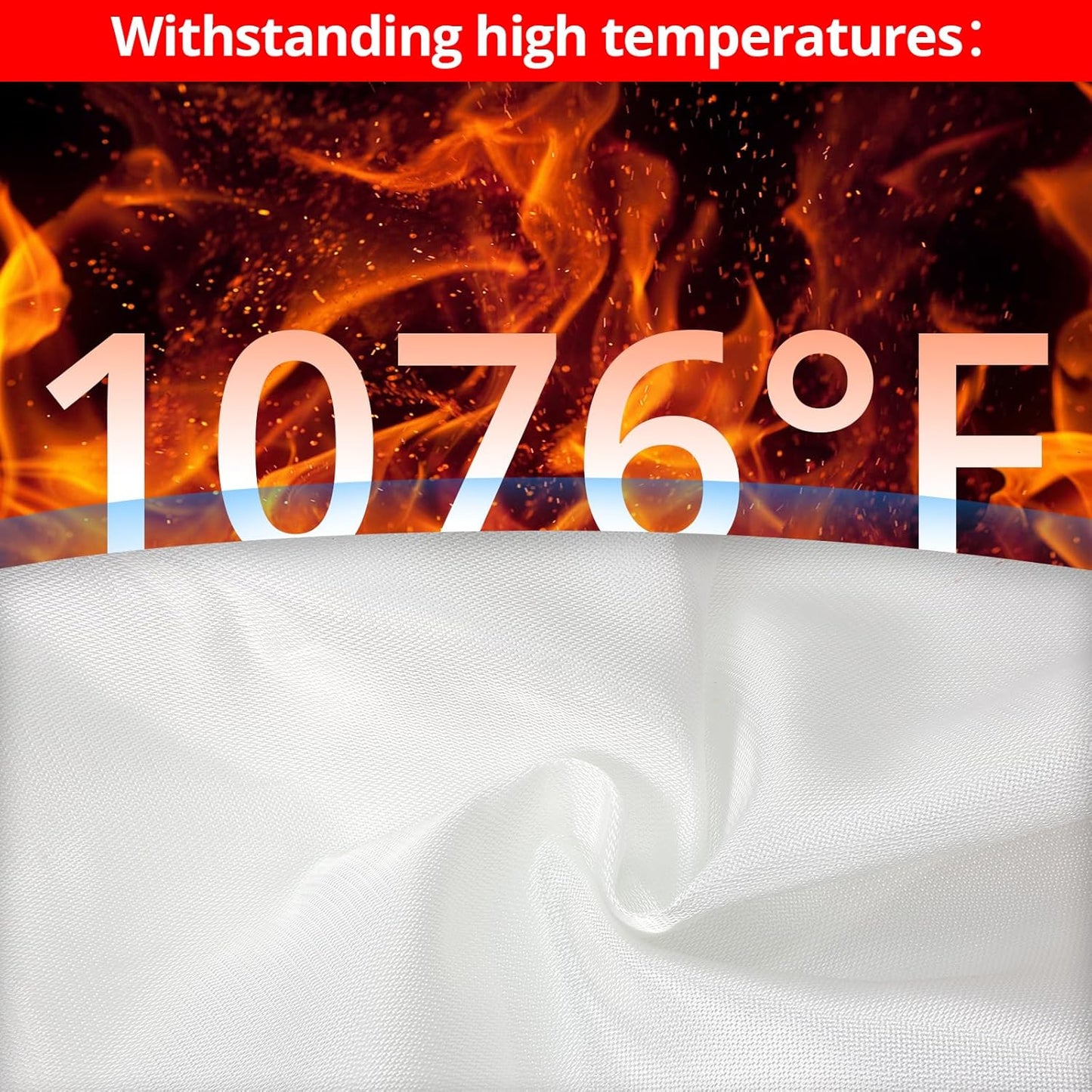 SecuCaptain Emergency Fire Blanket for Home and Kitchen - 12 Pack 40"x40" Flame Suppression Fiberglass Fire Blankets for House Camping Car Warehouse Office Emergency Survival Safety