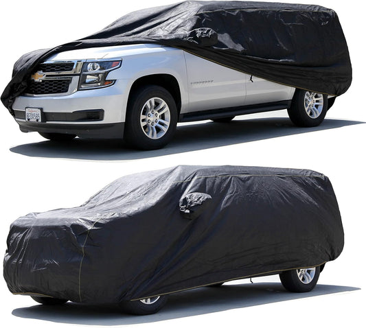 All Weather Waterproof car Cover Good for rain Snow uv Protection dust Escalade ESV Suburban Expedition Yukon XL Excursion Grand Wagoneer Navigator