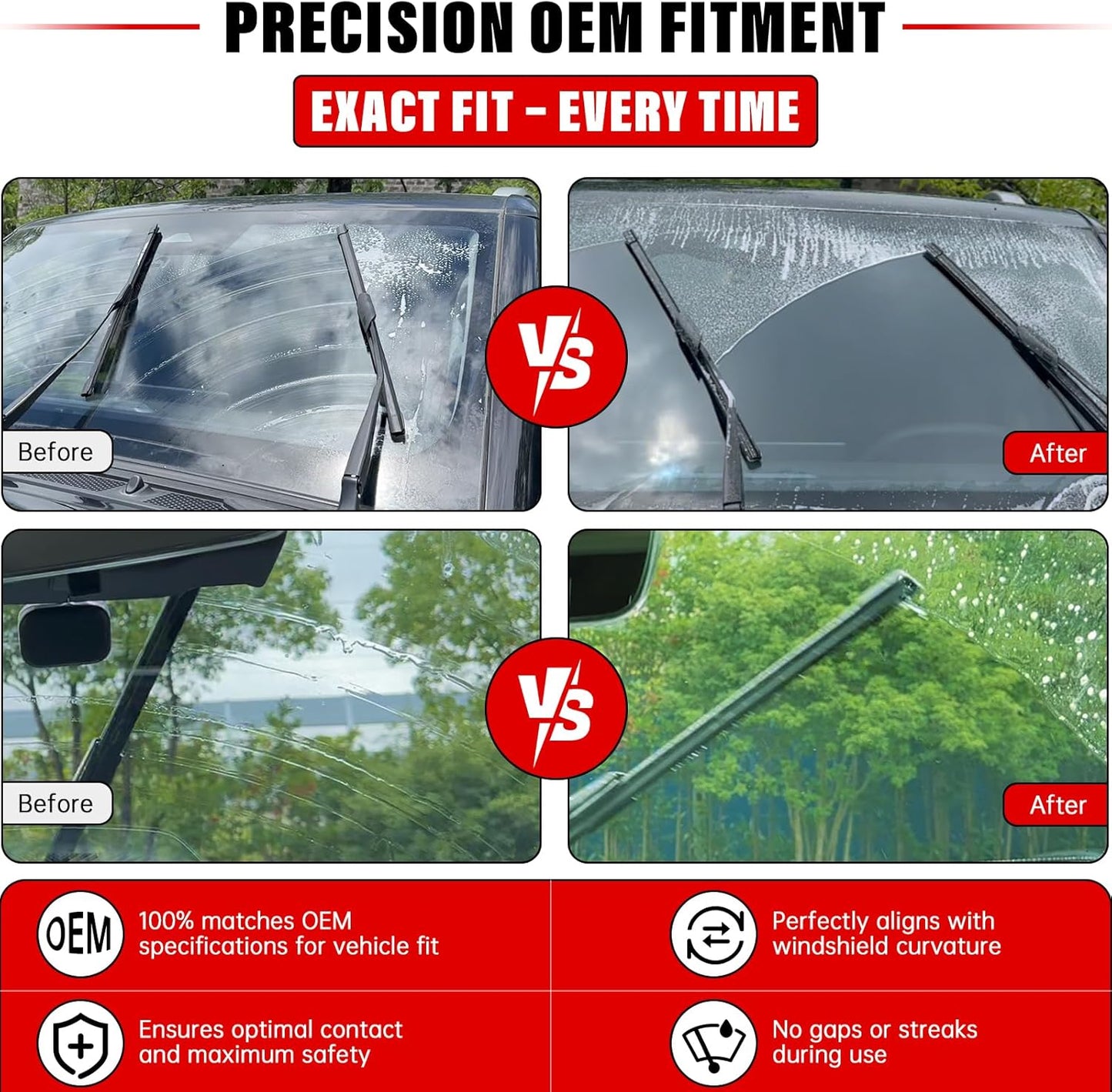 Windshield Wiper Blades Replacement for VW Volkswagen Tiguan 2018 2019 2020 2021 2022 Original Factory Quality Front Rear Wipers Blade Set for My Car - 25" 22" 15" (Pack of 3)