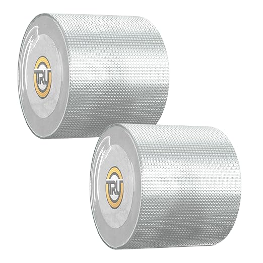 T.R.U. Jewelry T.R.U. Waterproof Aluminum Butyl Silver Tape Roof Leak Patching: Ideal for RV Repair, Glass, Air Mattress Patch, Window Caulking, Boat Sealing. 4” (100mm) X 5.55 Yds (16.7’). 2 Rolls