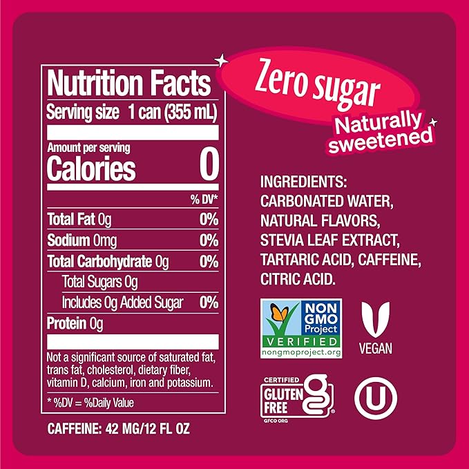 Zevia Zero Sugar Soda, Dr. Zevia, 12 oz Cans (24-Pack) – Naturally Sweetened, Zero Calorie Sugar Free Soda - Non-GMO Project Verified, Gluten-Free, Vegan