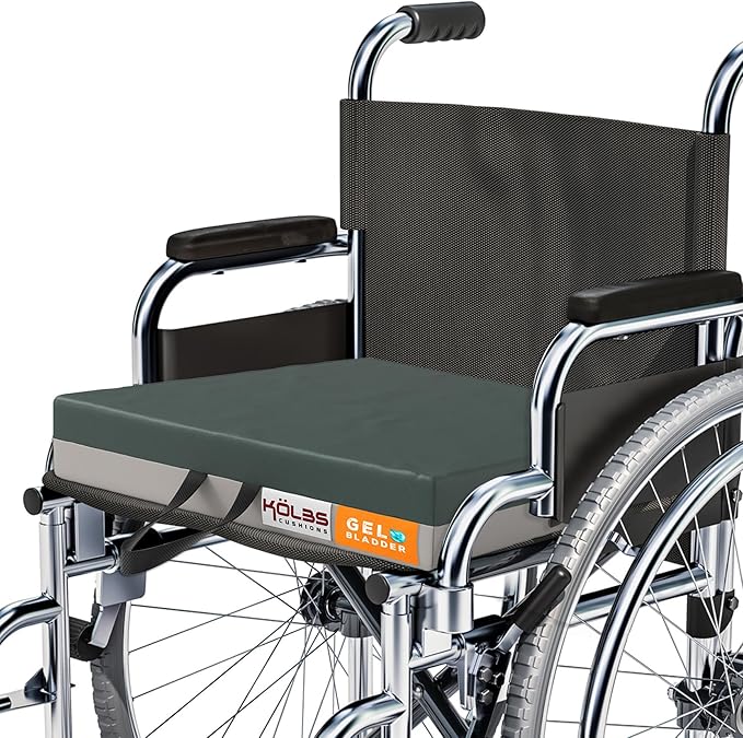 Kölbs Gel Extreme Wheelchair Cushions Seat Cushion, Coccyx, Sciatica & Tailbone Pain Relief Seating Pad Ideal for Office, Kitchen Wheelchairs and Auto, 24 x 18, 3 Inch Thick