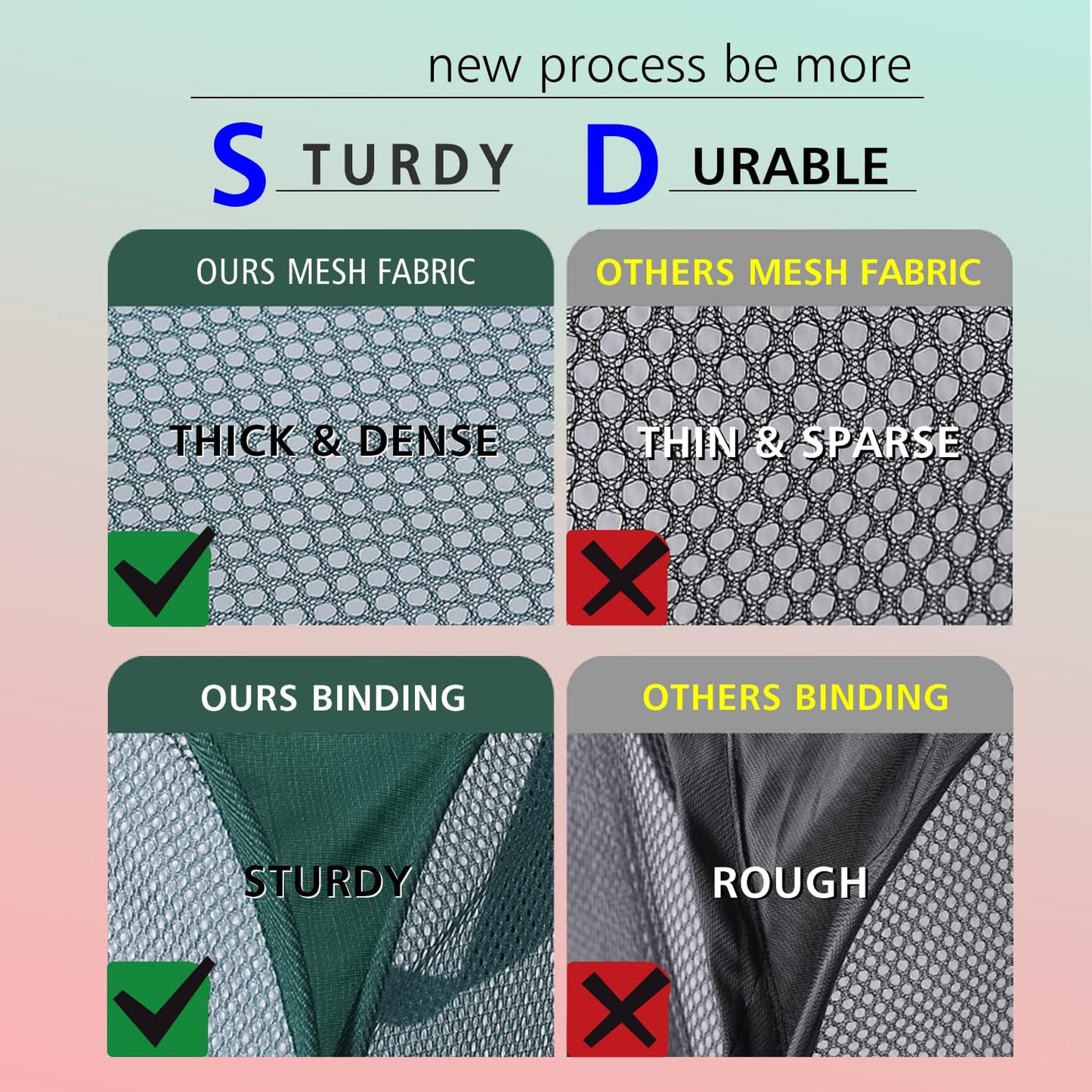 HONOMA Sturdy Mesh Laundry Hamper Basket Bag,Pop up Basket with Side Pocket for Laundry Room, Bathroom, Kids Room, College Dorm or Travel (Pop Vertical, Black)