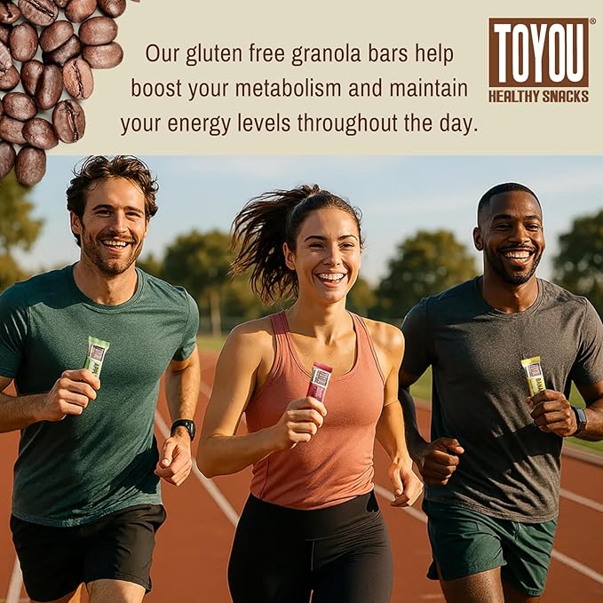 ToYou Chewy Fruit and Nut Bars - Healthy Protein Snacks | Coconut Mocha - 1.41 Ounce (Pack of 12) | Soft Chewy, Vegan, Fiber-packed Granola Bars for Adults and Kids, Made with Natural Ingredients