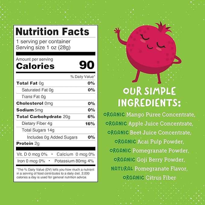 YOU LOVE FRUIT – SUPERBERRY All Natural Fruit Snacks, Healthy Snack Pack, Real Fruit! Gluten Free, Non GMO, Vegan, Fiber packed, Low Fat, Kosher, Variety Pack, Great For Adding To Gift Box, 1.0 oz (Pack of 12)