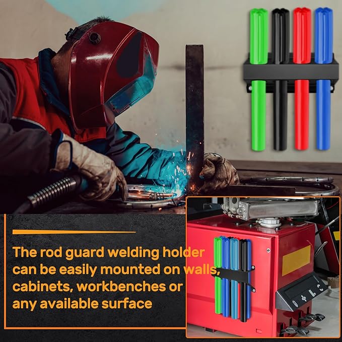 8 Slot TIG Welding Rod Holder Storage Tubes Rack Welding Filler Rod Tubes Organizer Wall Mount Container Shelf for Welder Table