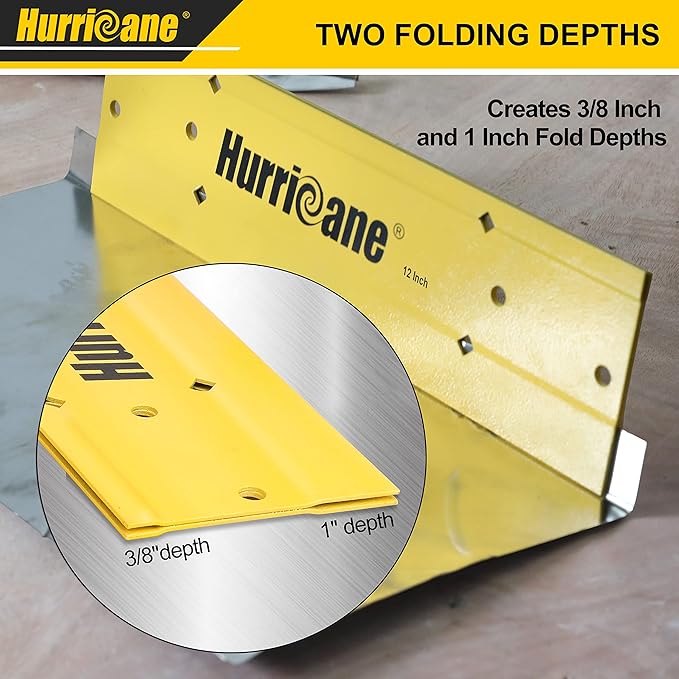 HURRICANE 12 Inch Folding Tool, Sheet Metal Bending Tools for HVAC, Duct Bender Hand Tool, Forming Metal