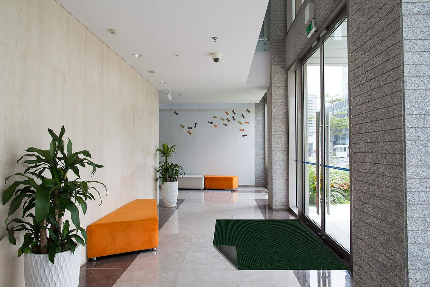 KOECKRITZ Heavy Duty Durable All Weather Indoor/Outdoor Non Slip Entrance Mat Rugs and Runners for Office Business Building Home Garage Front Door (6' x 9', Green)