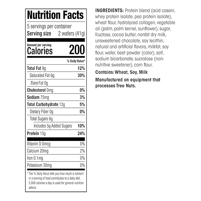 WonderSlim Protein Wafer Snack Bar, Raspberry, 200 Calories, 15g Protein, 0mg Cholesterol (5ct)