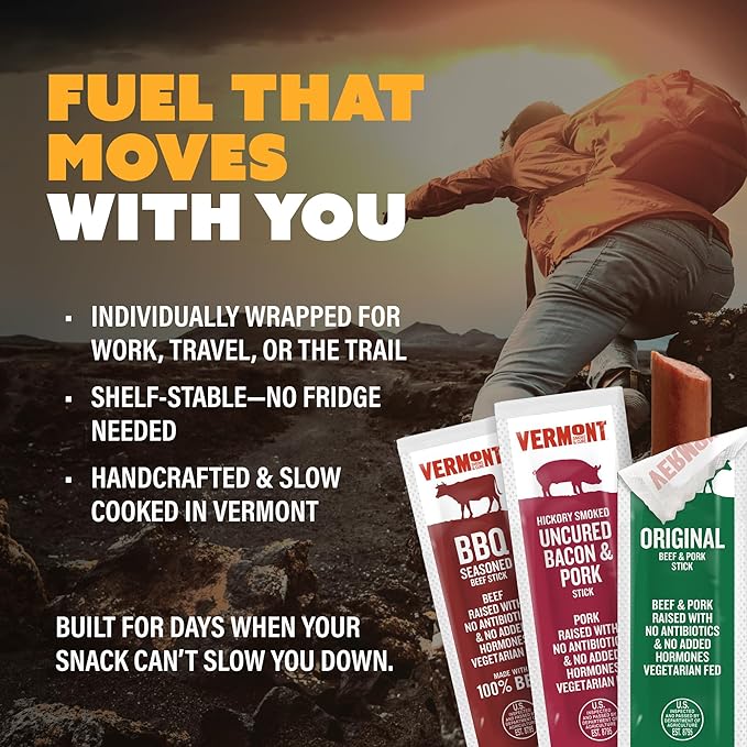 VERMONT SMOKE AND CURE Mini Meat Sticks Variety Pack, 6 OZ