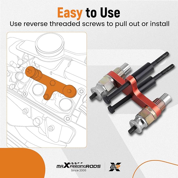 maXpeedingrods Fuel Injector Puller Removal Installer Kit for BMW N20 N26 N43 N47 N51 N52 N53 N54 N55 N57 N63 S63 Engine, Fuel Injector Extractor Slide Hammer Puller Set