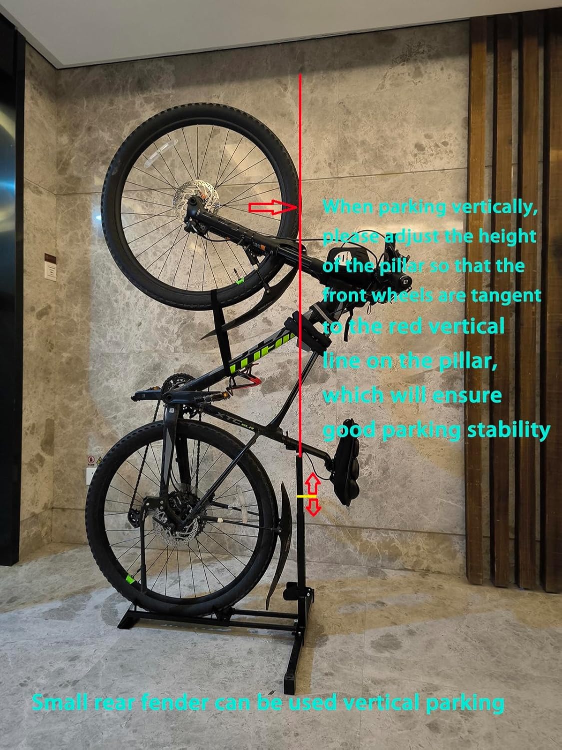 Foozet Bike Stand,Vertical Bike Rack Garage,Space-Saving Rack with Adjustable for Garage & Apartment, Bike Storage for Indoor Storage (1 pack)