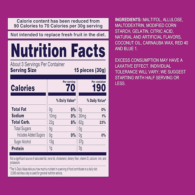 Welch's Zero Sugar Fruity Bites, Berries 'n Cherries Snack Box, Gluten Free & Sugar Free Snacks, 3oz Snack Packs (Pack of 6)