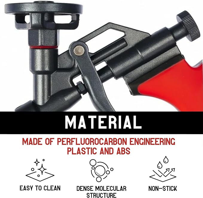 Heavy Duty Spray Foam Gun Kit – Red Insulation Foam Set with 2 Dispensing Guns 10 Nozzles Safety Glasses Removal Tools and Gloves Complete Expanding Dispensing Tool for Professional Use