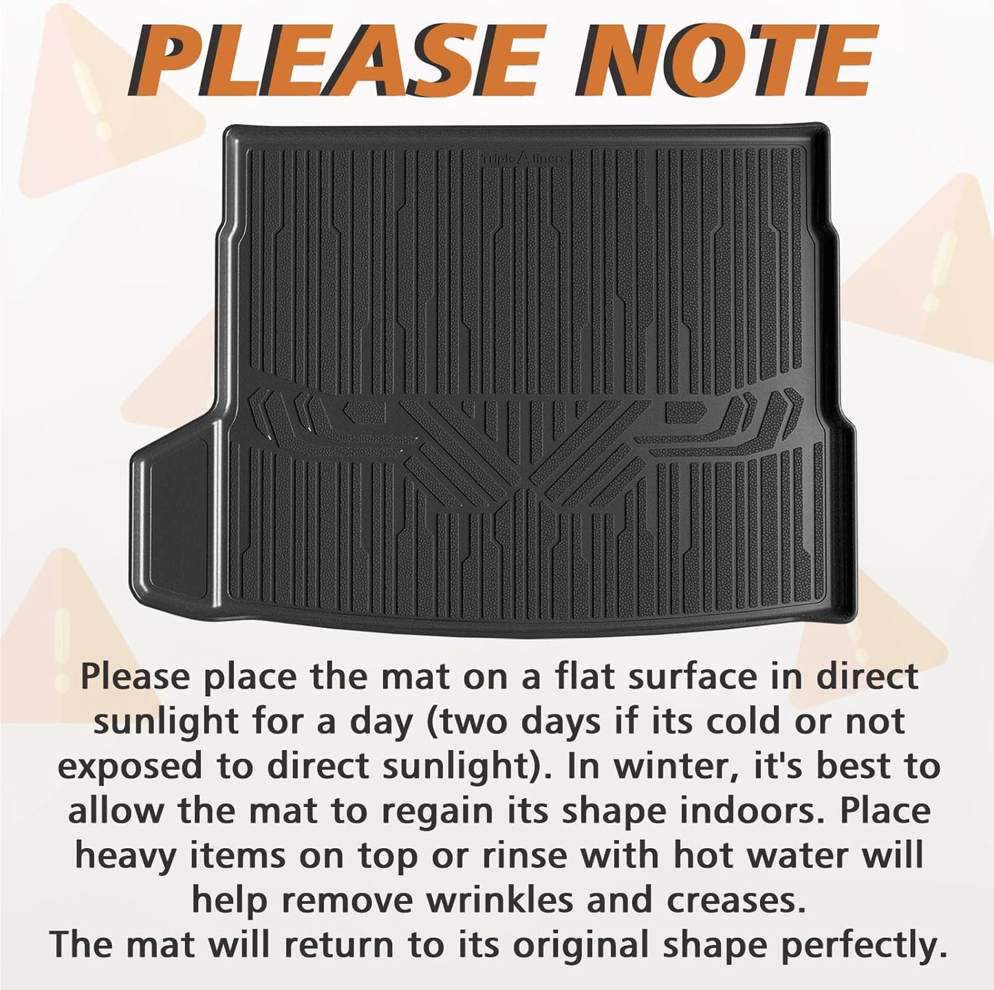 TripleAliners Trunk Mat All Weather Compatible with 2025 BMW X3 Accessories Custom Fit Protection Trunk Floor Liner Cargo Mat TPE Anti-Slip Odorless Cargo Liner