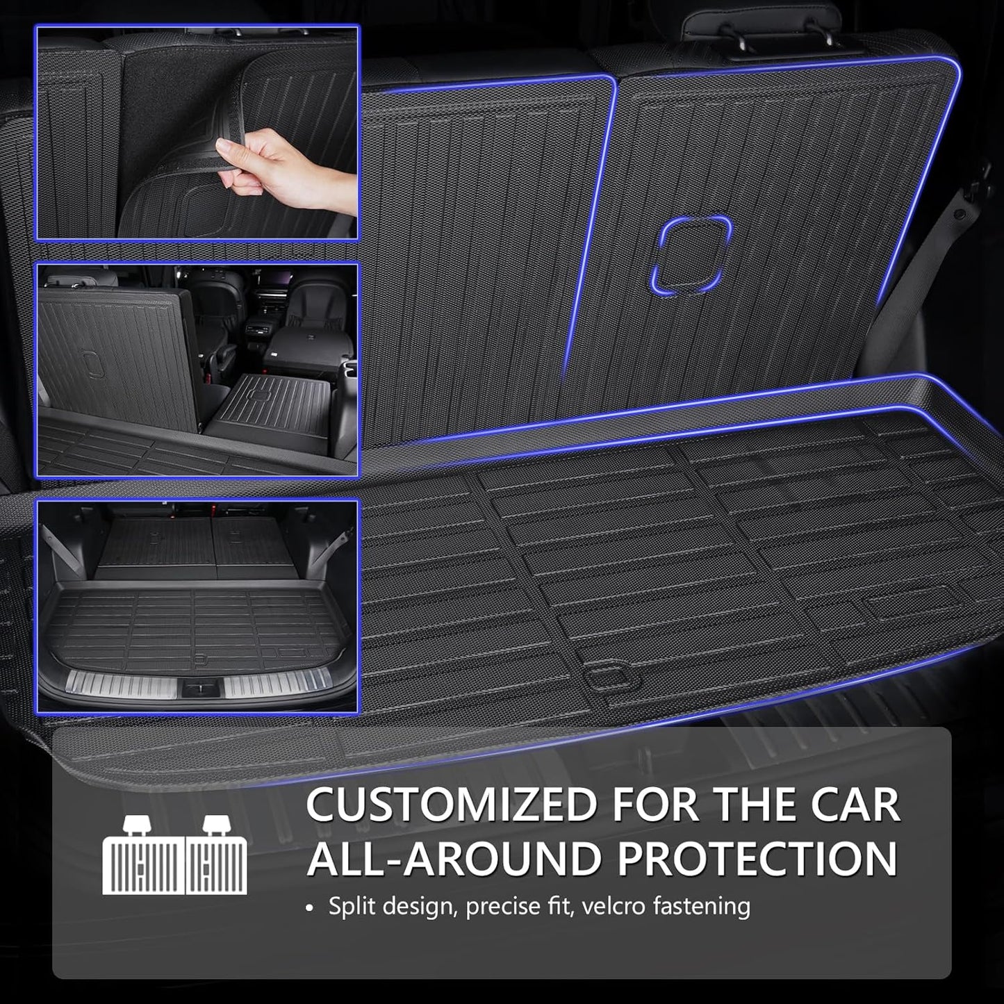 KELCSEECS® Floor Mats & Cargo Liner with Seatback Mats Custom for 2021-2025 Buick Envision,All Weather Protection TPE Floor Liners Full Set Envision Accessories Black