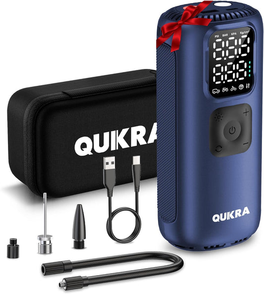 T22 Tire Inflator Protable Air Compressor, 3× Faster 160PSI Air Pump, Auto Cordless Tire Pump, Smart Air Compressor with LED Light and Digital Display for Car Pickup Truck Bike and More, Blue