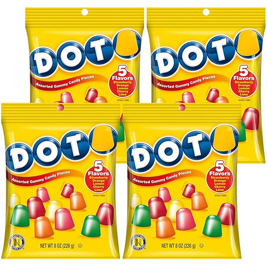 Assorted Original Gummy Candy, 2lb Pack of Dots-Candy Bulk, Ideal for Sharing with Family, Friends or Coworkers, Perfect Bags of Candies for Parties, Events, Buffets and Everyday Snacking