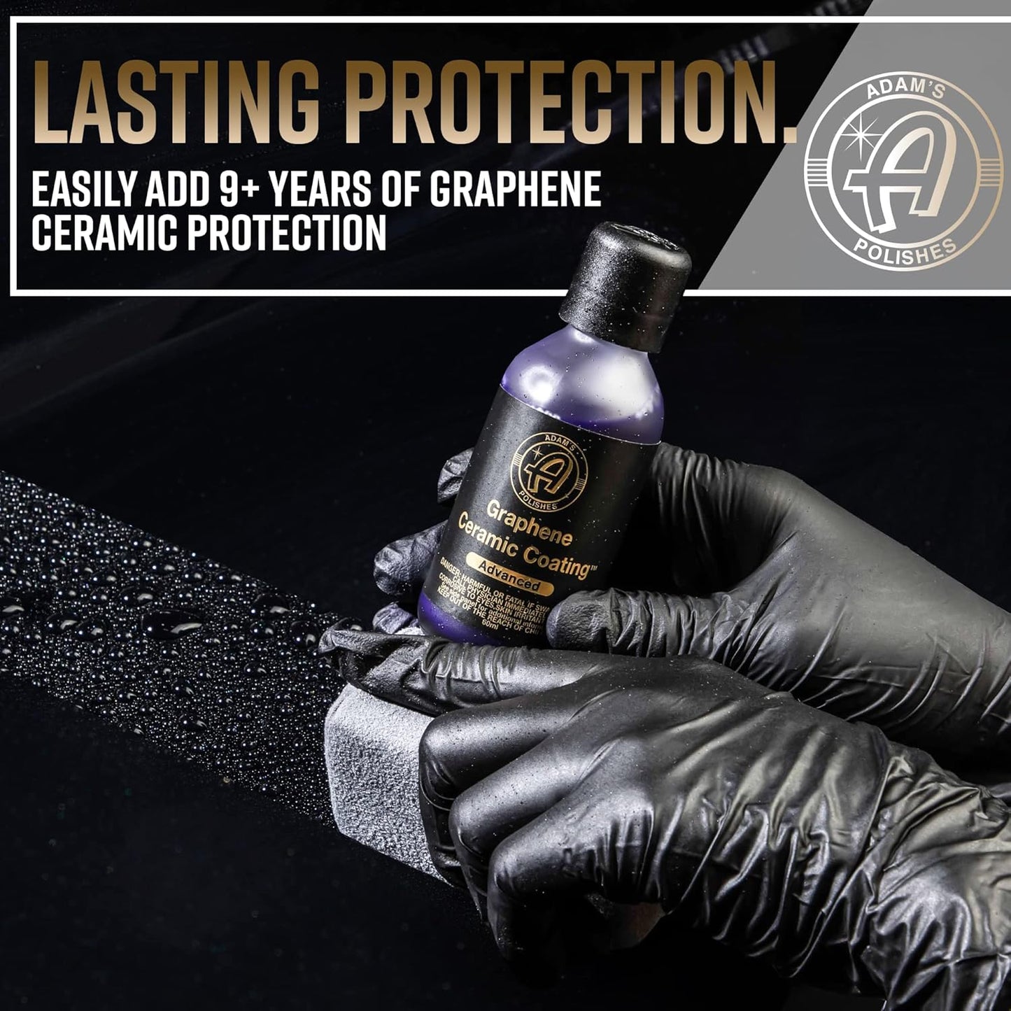 Adam's Advanced Graphene Ceramic Coating (Standard Kit) - 10H Graphene Coating for Auto Detailing, 9+ Years of Car Protection & Patented UV Technology