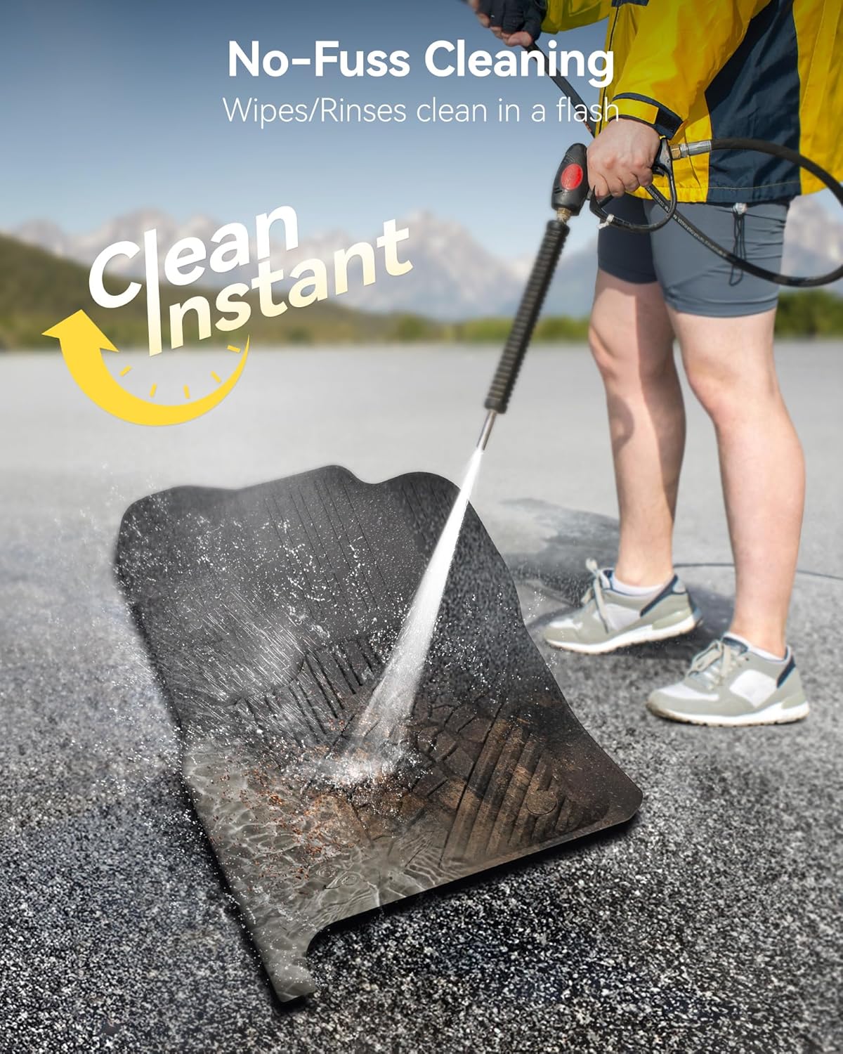 3W Floor Mats & Cargo Liner Fit for Jeep Grand Cherokee 2016-2021/ Grand Cherokee WK 2022 2023 (Non L), TPE All Weather Custom Fit 1st and 2nd Rows Car Mats and Trunk Liner, Black